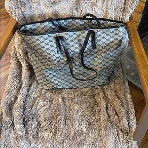 Michael Kors Black and Gray Monogram Tote
